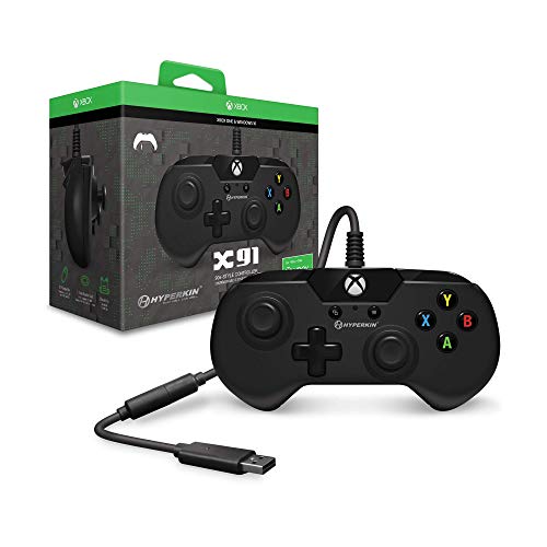 Hyperkin X91 Joystick Xbox One schwarz - Zubehör für Gaming (Joystick, Xbox One, Analog, kabelgebunden, USB, Schwarz)