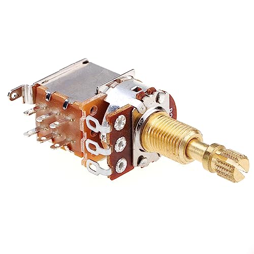 Musiclily Pro Brass Full Metric Sized Control Pots B250K Push/Push Linear Taper Potentiometers for Guitar(Set of 2) - Image 4