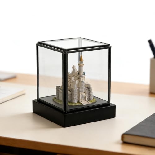 Vitrine en verre carrée pour miniatures et boîtier de protection compact - 7