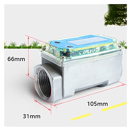 Medidor de flujo digital de aluminio con pantalla LCD de alta precisión 7