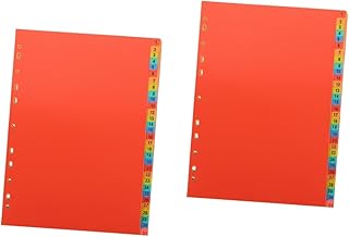 Abaodam 2 Conjuntos De Divisor De Índice A4 Divisores De Cartão De Índice Divisores De Página Fichário Divisores De Fichário Protetor Guia De Índice De Página Cartões De Índice Coloridos