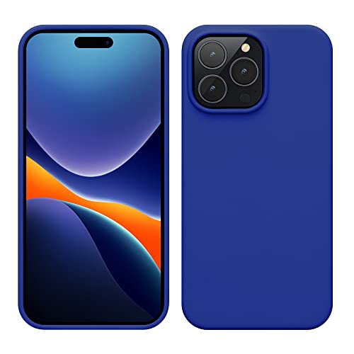 kwmobile Case for iPhone 14 Pro Max Case - Slim Soft TPU Silicone Cover - Works with Wireless Charging - Baltic Blue