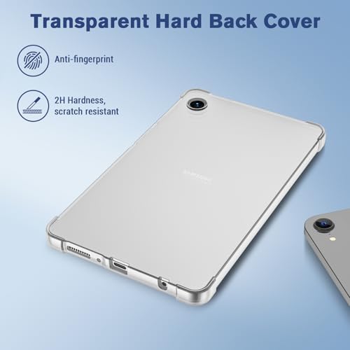 ProCase Clear Case for Samsung Galaxy Tab A9 8.7 Inch 2023, Slim & Lightweight Transparent Anti-Yellowing TPU Shockproof Protective Cover for Tab A9 8.7" SM-X110/X115/X117 -Clear - Image 2