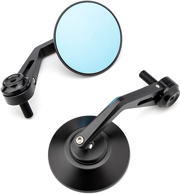 Motorcycle Black CNC Aluminum Round Handlebar End Side Mirrors For BMW R nineT Scrambler Pure Racer Urban HP4 S1000R