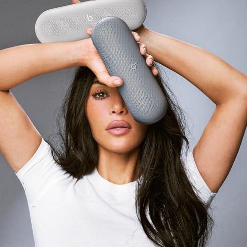 Beats Pill x Kim Kardashian - Wireless Bluetooth Speaker and Portable Charger via USB-C - Up to 24 Hours Battery Life, IP67 Water Resistant, Apple & Android Compatible, Built-in Mic – Light Gray - Image 6