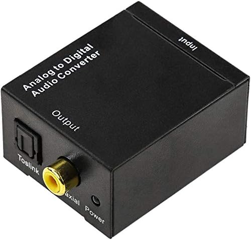 CARE CASE® Analog to Digital Audio Converter ADC Analog RCA L/R 3.5mm to SPDIF Coaxial Audio Converter with 3.5mm Jack Input.