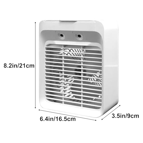 Mini ventilatore elettrico da tavolo USB con doppio nebulizzatore, silenzioso ventilatore portatile raffreddato ad acqua per il raffreddamento di ufficio e dormitorio