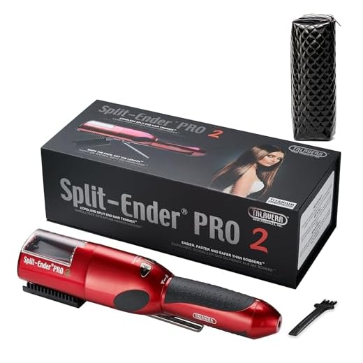 Split Ender Pro 2 Haarbruch-Werkzeug zum Schneiden von Spliss-Entferner, Haarschneidemaschine für trockene, beschädigte, spröde Spliss-Reparaturbehandlung - Rot