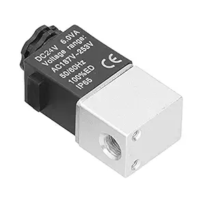 Electromagnetic Valve, Electric Solenoid Air Valve Long Life Good Sealing for Hydraulic Systems for Mechanical Engineering for Automation Equipment(DC24V)