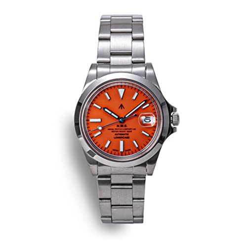 NAVAL WATCH Produced by LOWERCASE�FFRXA016 Orange dial / 3 links S/S metal band