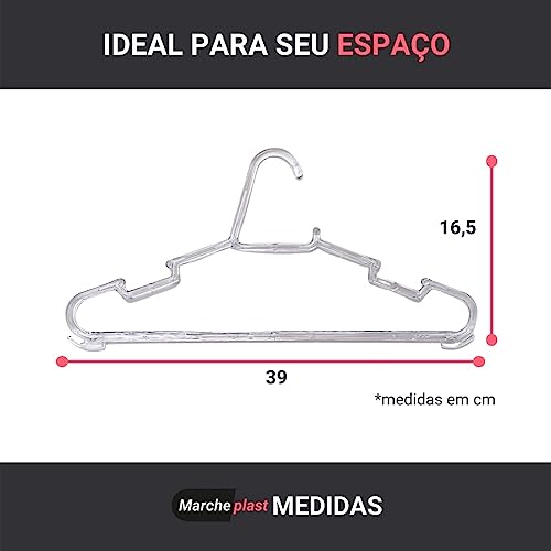 Cabide Acrílico Adulto Reforçado Kit 100