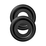 ELFCAB 2 Pack Black Molded Nylon Ceiling Medallion for Light Fixtures and Ceiling Fans 10'OD x 4'ID x 1'P (Fits Canopies up to7-1/4')