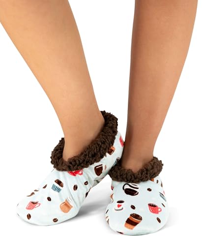 Image of Lazy One Fuzzy Feet Slippers for Women, Cute Fleece-Lined House Slippers, Cute Slipper Socks