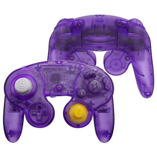 eXtremeRate Clear Atomic Purple Faceplate Backplate for Nintendo GameCube Controller, Custom DIY Replacement Housing Shell Cover with Buttons for Nintendo GameCube Controller - Controller NOT Included - Image 5
