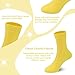 4-Pack Combed Cotton Kids Casual Socks Cool Crew Fashion Neon & Solid Colors Dress Socks Elastic Fit for Girls Boys (7-11 Years, Yellow)