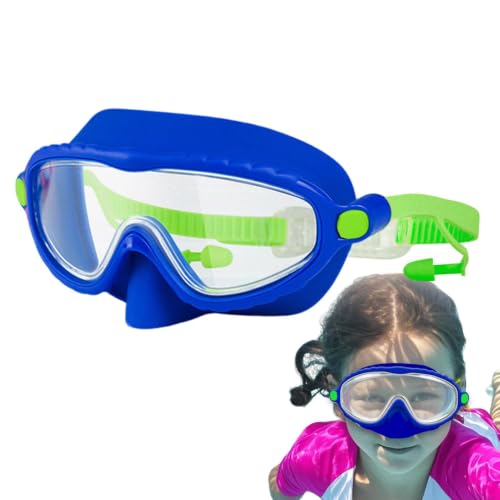 Gafas de natación para niños con cubrenariz infantil ajustable para playa y lago
