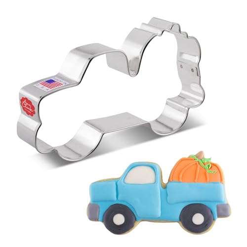Halloween Harvest Truck with Pumpkin Cookie Cutter, 5" Made in USA by Ann Clark