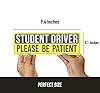 FridayVibez Student Driver Magnet for Car, 9.4" X 3.1" Bumper Magnetic Sticker for New Drivers That says, Student Driver Please Be Patient (Black) #1