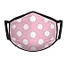 Produktbild Pink Polka Dot Plaid Beauty Fashion Maske Kindergesichtsmaske, wiederverwendbar mit verstellbaren Ohrriemen, mehrschichtige antimikrobielle Polyesterfaser, passend für Kleinkinder bis Jugendliche