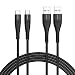 Produktbild MAGIX USB C Ladekabel 3A, Schnelllade-QC 3.0, sehr Beständig, Datenübertragung 480 Mbit / s USB-A 2.0 zu USB-C, für USB-Typ C Geräte (2 Stück) (schwarz) (120 cm)