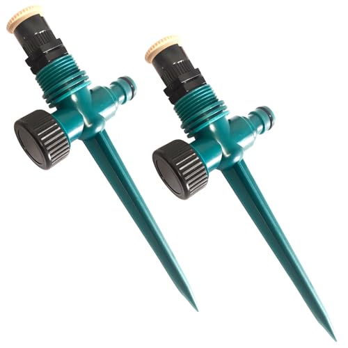 2 Stück Rasensprenger für Gartenbewässerung, Garten-Rasensprenger 360°...