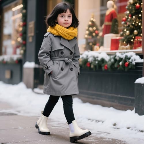 Girls Ankle Boots Fall Winter Combat Boots Non-Slip Short Booties Side Zipper Ankle Booties Toddler Little Big Kid4