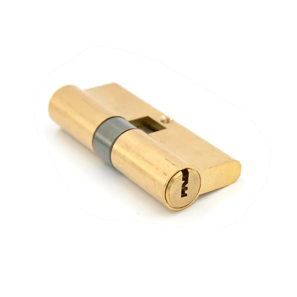 Door Lock Cylinder, Brass Cylinder Lock 75mm 37.5/37.5 Key Door Security Barrel