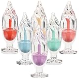 Abaodam 6 Tubos de Brillo Labial Forma de Helado de 5 Ml, Envases Vacíos de Plástico Recargables para Bálsamo Labial Diy, Ideales para Bolso o Neceser Color Aleatorio