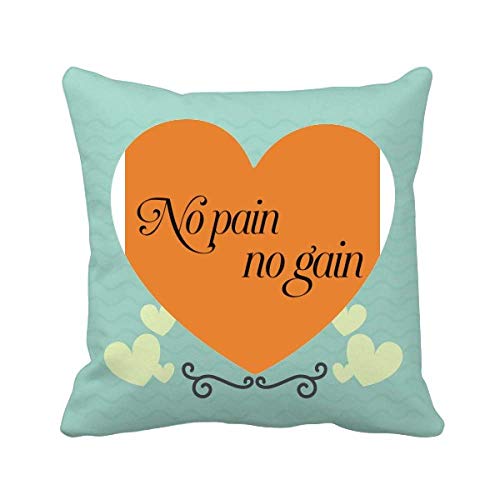 Oreiller Dormeur offbb Slogan Aucune Douleur Aucun Gain Coussin Coeur