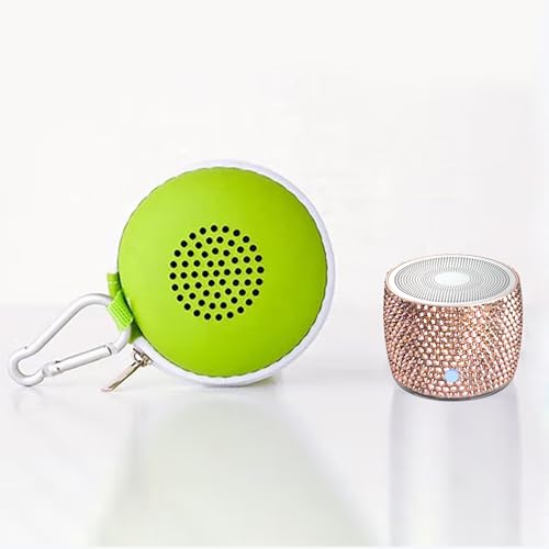 WONGS Luxury Unique Bling Crystal Rhinestone Portable Wireless Bluetooth Speakers with Clear Sound, Long Playtime, Christmas Birthday Gifts for Men, Women,Kids - Rose Gold