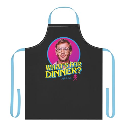 Jeffrey Dahmer What's for Dinner Serial Killer Mugshot True Crime Cooking Kitchen Apron Blue One Size