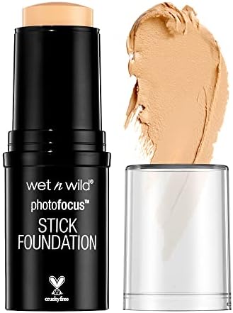 Wet n Wild Photo Focus Matte Foundation Stick Makeup, Soft Ivory | Vegan & Cruelty-Free