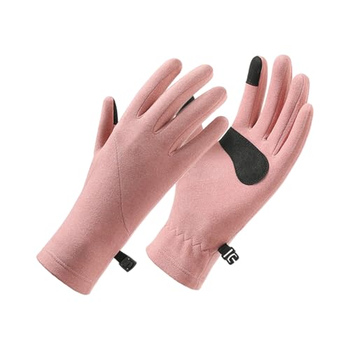 YiNLuax 1 par de guantes térmicos táctiles para clima frío, deportes al aire libre, esquí, correr, antideslizantes, parte de la mano, guantes de invierno, resistentes al frío, multifuncionales para