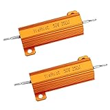 YiePhiot 2PCS 50W 25 Ohm Resistor Aluminum Case Wirewound Chassis Mounted -for Ring Doorbell, Nest Hello Doorbell, SkyBell Doorbell Etc