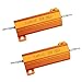 YiePhiot 2PCS 50W 25 Ohm Resistor Aluminum Case Wirewound Chassis Mounted -for Ring Doorbell, Nest Hello Doorbell, SkyBell Doorbell Etc