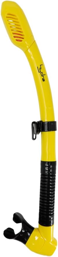 GENESIS Hydra Dry Snorkel. Easy Breathing Dry Snorkel for Scuba Diving or Snorkeling. Dry Valve Top and Hypoallergenic Mouthpiece