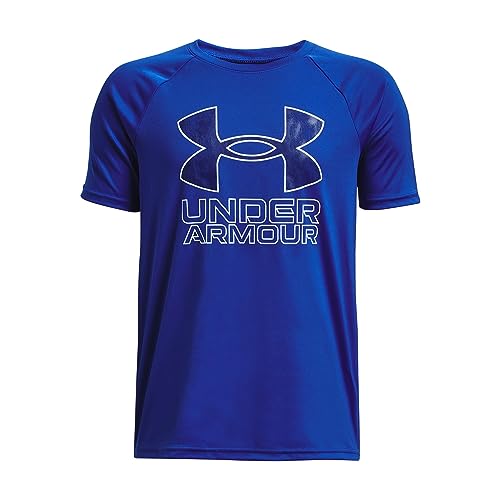Image of Under Armour Boys' Tech Hybrid Printed Fill Short-Sleeve T-Shirt