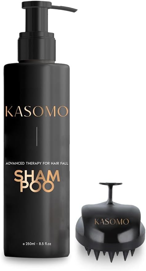 KASOMOGift free Scalp Massager with Anti Hairloss & Strengthening Shampoo, Hair Growth Shampoo, Formula for Anti Thinning & Nourish All Hair Types 250ml
