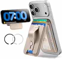 ESR MagSafe-portemonnee, 5 kaarthouder, iPhone portemonnee met sterke magnetische kracht, veganistisch leer, voor iPhone 16/15/14/13/12, niet 13/12 Mini, A2_wit, klassiek