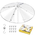iBorn Baffles for Bird Feeders, 19.5” Oversized Bird Feeder Cover For Rain Guard, Bird Feeder Squirrel Guard, Full Protection for Feeders for Outdoors, Chew-Proof PC, Pack of 1, Transparent