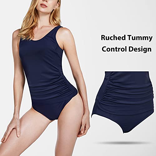 image for BALEAF Women's Modest Full Coverage Tankini Swimsuits Sporty Surfing T