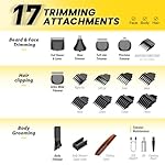 Beard Trimmer for Men, 17-in-1 Mens Grooming Kit with 6 Trimmer Heads, Cordless Hair Clippers Rechargeable with Charging Dock, IPX7 Waterproof Wet Dry Use for Body Face Nose & Mustache - Image 4