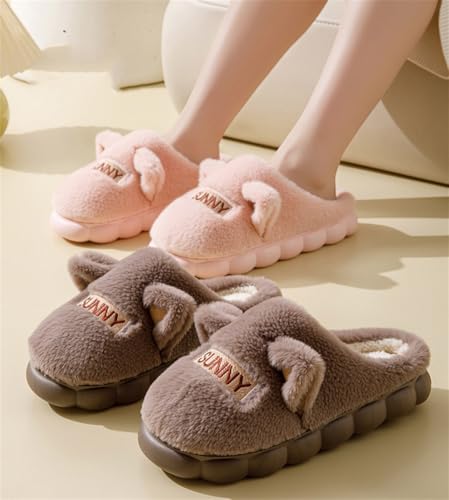 Winter Warm Home Slippers for Women Men Plush Cute Cartoon Indoor Slipper Non-Slip Fun House Slide Shoes4