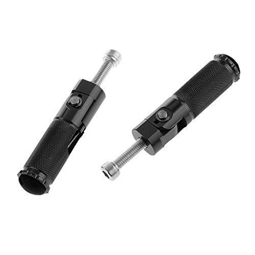 blesiya 2 Pcs reposapiés trasero plegables CNC moto Custom Universal