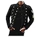 Produktbild Dasongff Herren Blazer Herrenjacke Military Knöpfe Männer Mantel Jacke Gothic Uniform Kostüm Praty Outwear Gericht Stil Steampunk Jacke Steampunk Offizier Parade Jacke