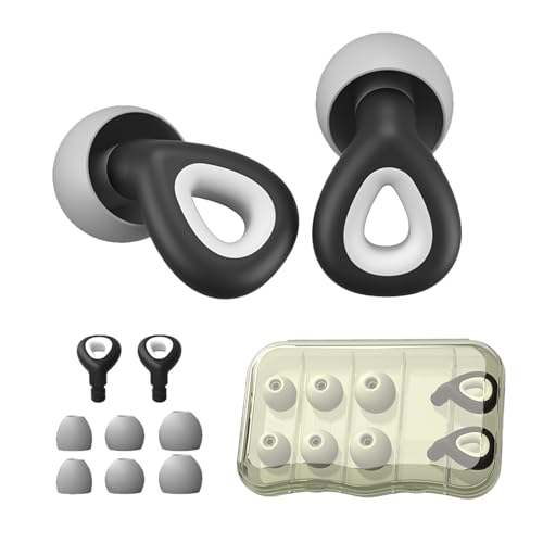 安心の日本企業 2024改良型 energetic esse 耳栓 遮音 シリコン S M L 3サイズ 水洗い可 ケース付き 付け替え NRR35dB ノイズ低減 フィット 防音 騒音 騒音対策 飛行機 耳せん 快眠 就寝 旅行 出張 仕事 勉強 集中 持ち運び 男女兼用 コンパクト 衛生的 カスタマイズ earp (ブラック, 1個)