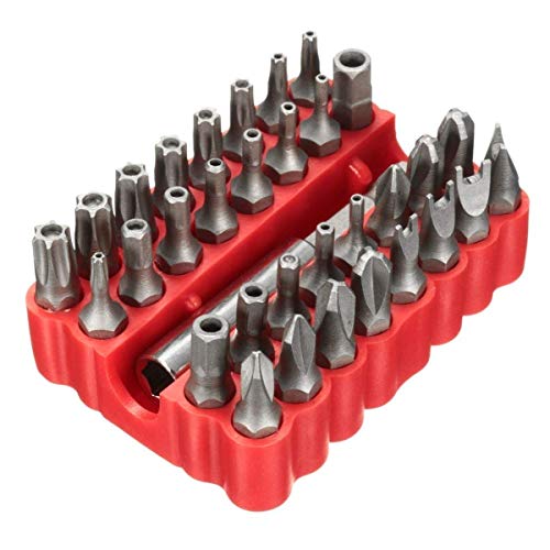 Hiyi 33 pcs Sécurité inviolable de mèches Torq Clé Torx hexagonale étoile Tri Wing Clé Screwdrive Embouts de tournevis Cover