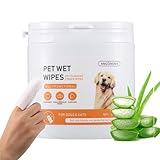 ANCONOVA Pet Teeth Disposable Gentle Cleaning Wipes Multifunctional, Finger Toothbrush for Dogs & Cats Bad Breath Eliminator Removing Plaque & Tartar Buildup No-Rinse Gum Care Pet Wipes 55