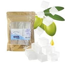 1 lb Clear glycerin Soap Base, Natural Melt and Pour Glycerin Base for Soap Making, Transparent, Unscent, Easy to cutting