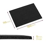Furniture Pads for Hardwood Floors – Self-Adhesive Felt Pads Chair Leg Floor Protectors Pack of 4 – Cut To Size Pad Sheets for Laminate Floor – 150mm x 110mm (BLACK, 150mm x 110mm) - Image 2